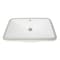 Nantucket Sinks 23.5 Inch Rectangular Undermount Ceramic Vanity Sink in White UM-2112-W - alternate 4